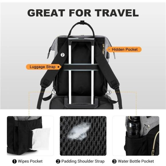 Laptop Backpack for Women Fashion Business Computer Backpacks Travel Bags Purse - Picture 4 of 6